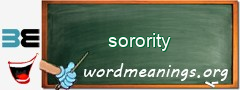 WordMeaning blackboard for sorority